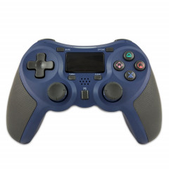 Manette de jeu sans fil caoutchoutée Bluetooth pour hôte PS4 (bleu)