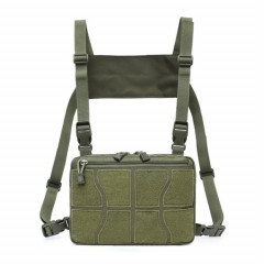 Sac de poitrine multifonctionnel pour sac à dos de stockage portable de sports de plein air (vert armée)