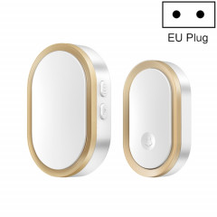 CACAZI A99 HOME SMART SMART REMOTE SORTEBELL PERSONNEL PAGER, Style: Plug UE (Golden)