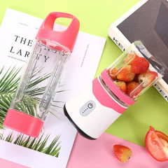 Mini tasse de jus de presse-fruits portative de chargement USB électrique à six feuilles (rouge)