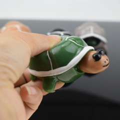 Tête télescopique tortue adulte décompression jouet drôle d'évent de compression (vert foncé)