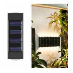 Applique solaire 2LED NiMH extérieure étanche haut et bas projecteurs à deux têtes (lumière chaude)