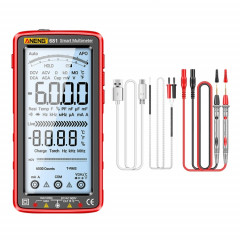 ANENG 681 Écran d'affichage numérique LCD Multimètre rechargeable à plage automatique intelligente (rouge)