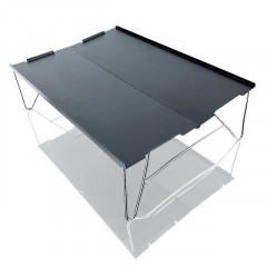 Portable extérieur Mini aluminium Table de pique-nique pliant ultralight Camping Pêche autonome Barbecue Petite table basse (Noir)