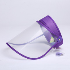 4 PCS Anti-Salive Splash Anti-Crachat Anti-Brouillard Anti-Huile Capuchon De Protection Vide Top Hat Masque Visière Amovible (Violet)