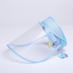 4 PCS Anti-Saliva Splash Anti-Spitting Anti-Brouillard Anti-Huile Capuchon De Protection Vide Top Hat Masque Visière Amovible (Bleu)