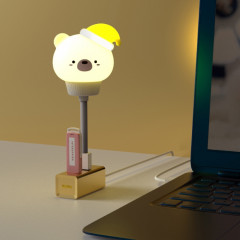Veilleuse USB LED Lampe de chevet avec protection des yeux de sommeil de chambre mignonne, Style: Version régulière (Ours)