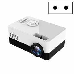S261 / J16 Home Mini projecteur LED portable HD 1080P, prise en charge de la carte TF / disque AV / U, spécification de la prise: prise UE (blanc noir)