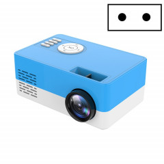 S261 / J16 Home Mini projecteur LED portable HD 1080P, prise en charge de la carte TF / disque AV / U, spécification de la prise: prise UE (bleu blanc)