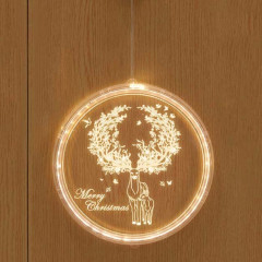 Décoration de Noël Lumière LED Lampe suspendue 3D Holiday, Alimentation: USB (Elk)