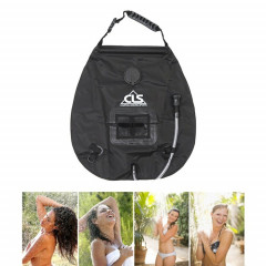 Sac de bain en plein air Bouillotte solaire de camping autonome 20L Sac de stockage d'eau (noir)