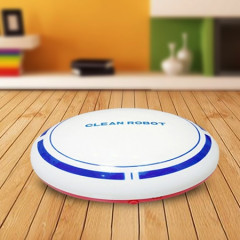 Robot balayeur de plancher rechargeable 2 en 1 Aspirateur robot intelligent de balayage de plancher à auto-induction (Blanc)