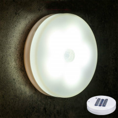 Lampe de table de chevet de chambre à coucher de contrôle de veilleuse à induction intelligente du corps humain LED, style: modèle de batterie (lumière blanche)