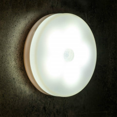 Lampe de table de chevet de chambre à coucher de contrôle de veilleuse à induction intelligente du corps humain à LED, style: rechargeable (lumière blanche)