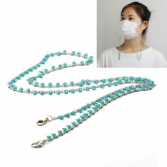 3 PCS Mask Lanyard Handmade Chain Mask Anti-Lost Glasses Chain (Bleu)