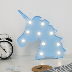 Lumière de décoration de vacances à LED Veilleuse licorne (bleu)