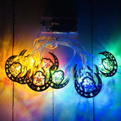 3m 20 LED Eid Al-Fitr LED Star et Moon String Lights Ramadan Festival Décoration Lampes (Lumière colorée)