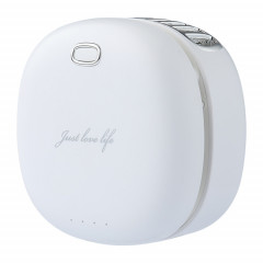 Mini ventilateur portatif rechargeable par usb de petit ventilateur de cou suspendu paresseux (blanc)