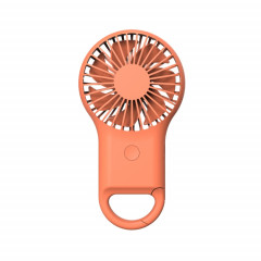 Handheld Pocket Mini Small Fan Portable Charging Outdoor USB Fan With 7 Color Light(Orange)