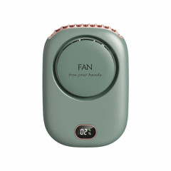 DQ203 Lazy Hanging Neck Fan USB Mini Desktop Large Wind Fan(Green)