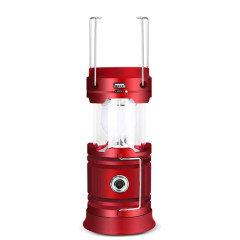 5803 Lampe de camping solaire de l'extérieur LED PORTABLE PORTABLE PORTABLE SORTIE USB (rouge)