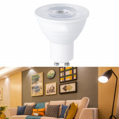 4 PCS LED Coupe lumineuse 2835 Patch Économie d'énergie Bulbe Gobelet en aluminium, puissance: 5W 6eads (couverture transparente GU10 (lumière chaude))