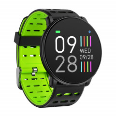 Montre intelligente Q88 IP68 étanche pour hommes Sports Smartwatch Android Montre Bluetooth Support de la fréquence cardiaque / rappel d'appel / podomètre / surveillance du sommeil / tracker (noir vert)