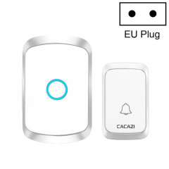 CACAZI A50 1 For 1 Wireless Music Doorbell without Battery, Plug:(White)