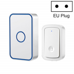 Cacazi a19 1 pour 1 sonnette de musique sans fil sans batterie, bougie: bouche EU (blanc)
