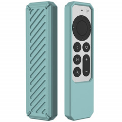 2 PCS Télécommande Couverture de protection en silicone anti-goutte tout compris, modèle applicable: pour Apple TV 4K 2021 (Pine Green)