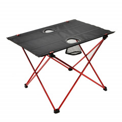 8249 Table de pliage en aluminium en aluminium ultra léger en plein air (rouge) Table de pique-nique (rouge)
