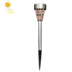 3 pcs H4011 Lumière de pelouse de mosaïque imperméable en plein air solaire (orange)