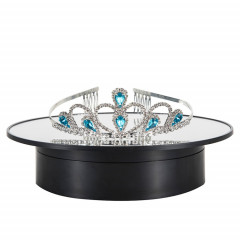 Stand de rotation de la puissance USB de 25 cm Puissance de prise de vue vidéo PLATEAUTABLE (Miroir noir)