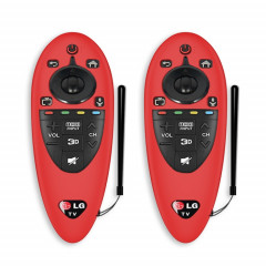 2 PCS Remote Contrôle de protection en silicone à poussière pour la télécommande LG AN-MR500 (rouge)