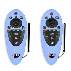 2 pcs télécommande Couverture de protection en silicone à poussière pour la télécommande LG AN-MR500 (bleu clair de nuit)