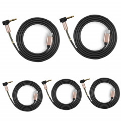 5 PCS Type-C / USB-C à 3,5 mm Malen Male Spring Adapter Cable, Longueur du câble: 1M (noir)