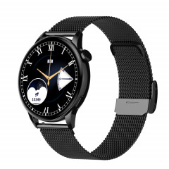 HD1 1,3 pouce Smart Amoled Smart Watch avec fonction NFC (Black Steell + Silicone Strap)