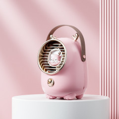 Turbine Water Cold ventilateur USB Bureau Humidité Spray petit ventilateur (Elk Pink 2000 mAh)