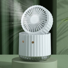 PW01 USB Water Cooling Mini Fan Desktop Turbo LED Spray Humidification Refroidisseur d'air (Blanc)