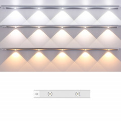 Barre lumineuse de capteur de corps humain à LED intelligent ultra-mince, longueur: 20 cm (Space Silver)