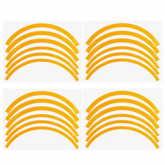 2 SETTS Wheel Hub Protective Sticker pour Scooter Bicycle Electric Vehicle (Yellow)