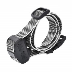 Traineur pour animaux de compagnie Trainer rechargeable Arrêt d'écorce automatique (taches blanches noires)