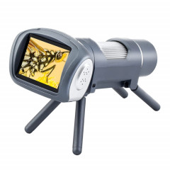 Microscope de caméra pour enfants Microscope électronique USB Microscope Digital Gallying (Grey Silver)
