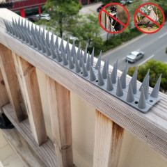 Clous anti-escalade de clôture en plastique anti-oiseaux (gris)