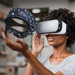 Masque pour les yeux respirant et anti-transpiration pour lunettes VR (fleurs de cajou)