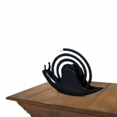 2 PCS Forme d'Escargot Moustique Bobine Plateau Ignifuge Moustique Bobine Rack (Noir)