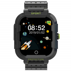 DF75 1,4 pouces 4G GPS Positionnement Enfants Montre d'appel intelligente étanche avec fonction SOS (Noir)