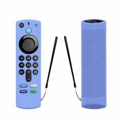 2 PCS Y27 pour Alexa Voice Remote 3rd Gen Housse de protection antidérapante en silicone (Bleu lumineux)