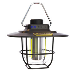 LY02 Lampe de tente à main lanterne rétro à LED USB chargeant la lumière de camping (noir)