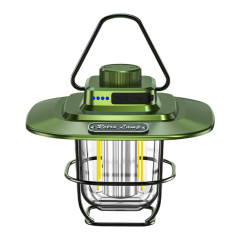 LY02 Lampe de tente à main lanterne rétro à LED USB chargeant la lumière de camping (vert)
